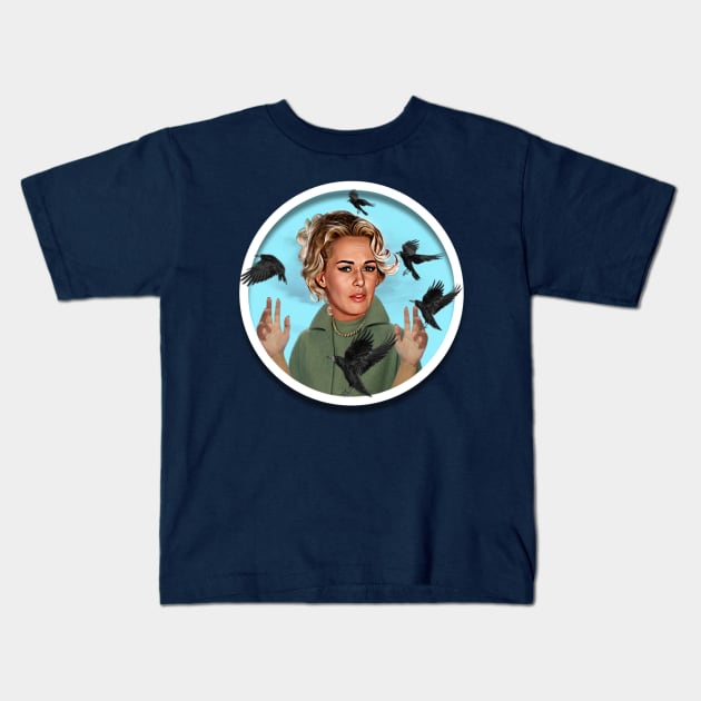 The Birds - Tippi Hedren Kids T-Shirt by Zbornak Designs